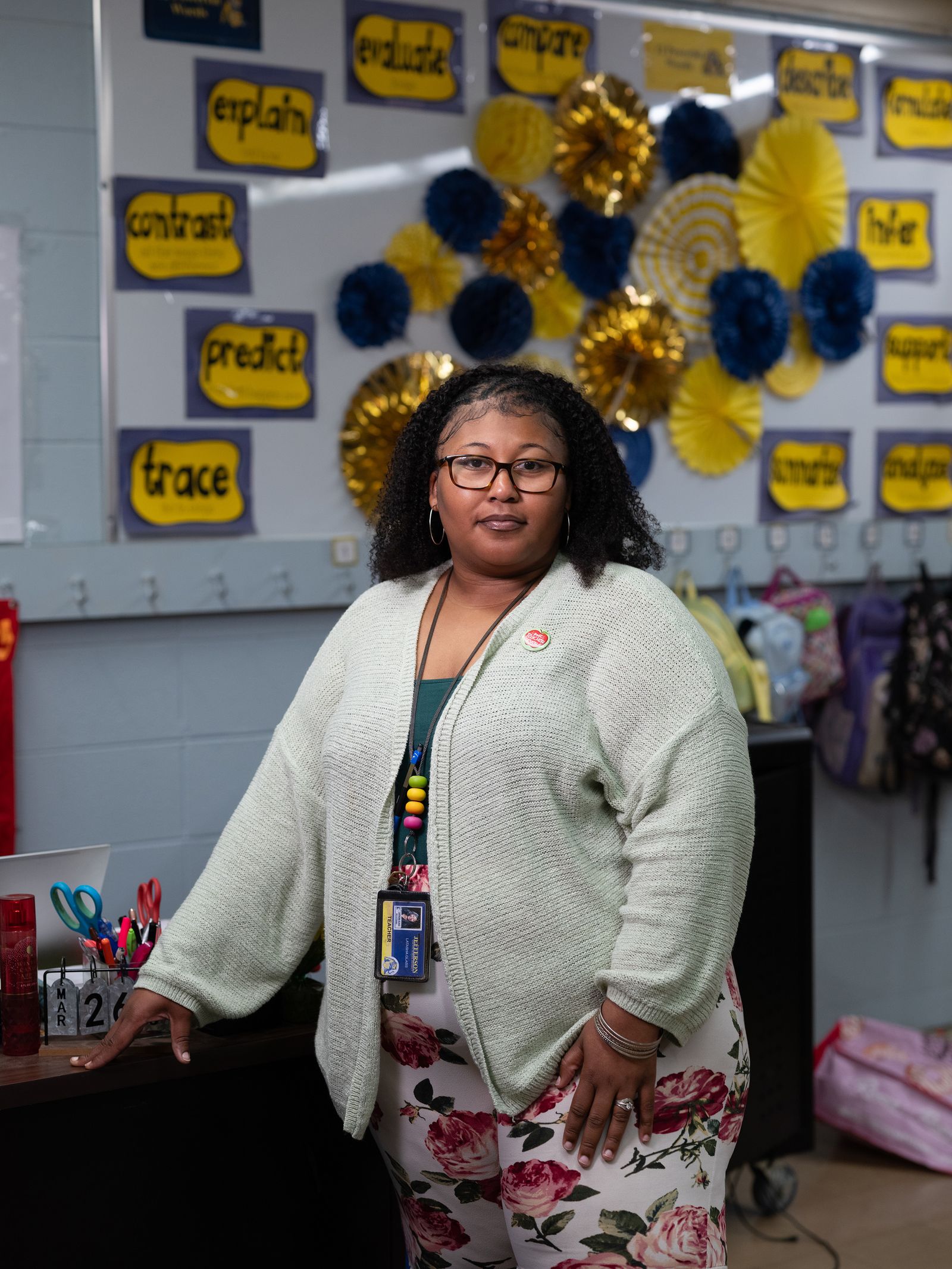 LaTasha Glass in her thirdgrade class at Jefferson County Elementary School.